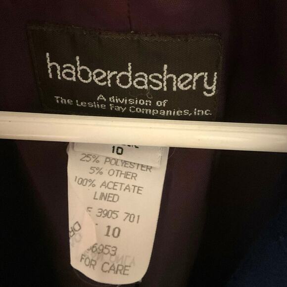 Haberdashery Size 10 Wool Blend Blazer Navy Blue - Picture 3 of 12